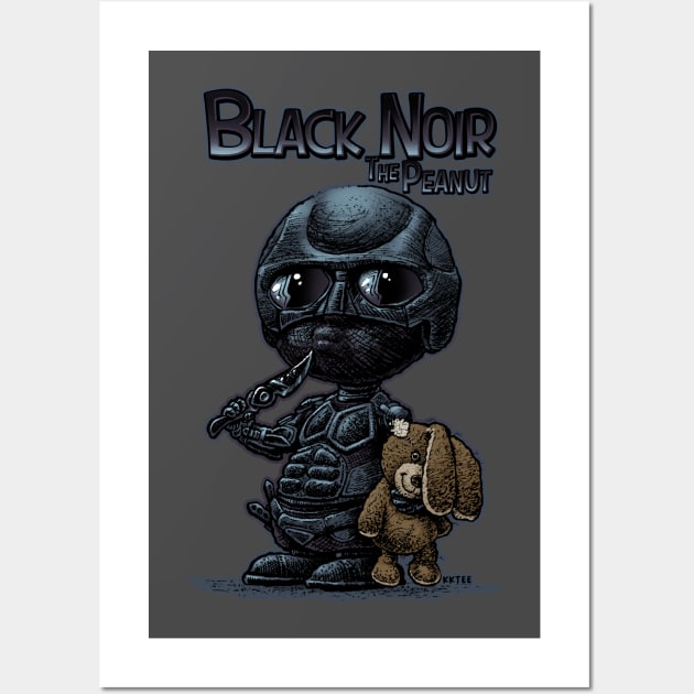 Black Noir The Peanut Wall Art by KKTEE